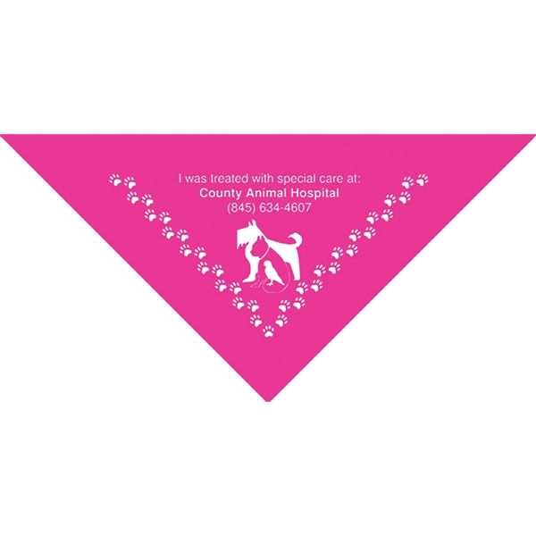 22'' x 22'' x 29" solid cotton triangular bandana.... from ASI 44020 Bandanna Promotions By CARO-LINE / Swag-Wag Pets