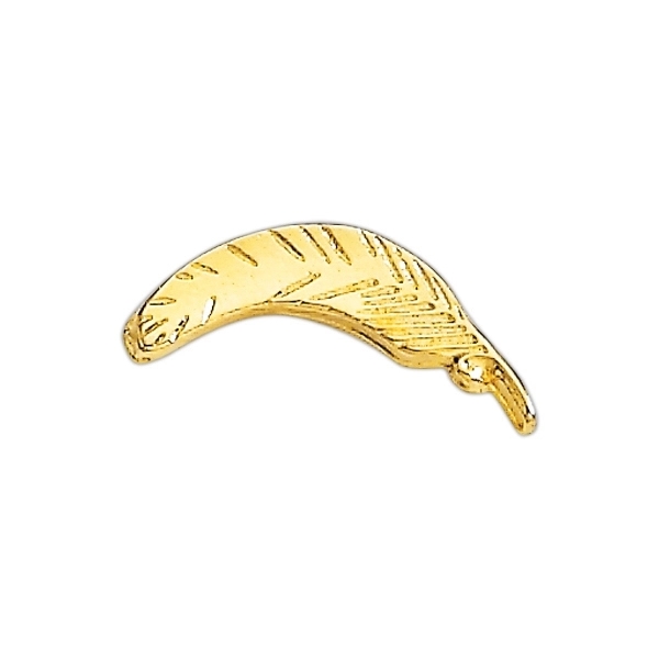 Feather shape lapel pin with military clutch.... from ASI 68760 Marken Industries
