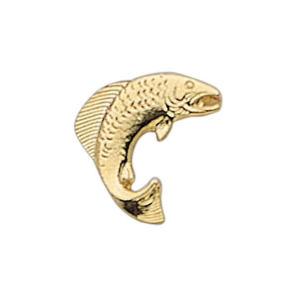 Fish shape lapel pin with military clutch.... from ASI 68760 Marken Industries