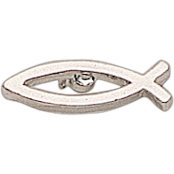 Fish shape lapel pin with military clutch.... from ASI 68760 Marken Industries