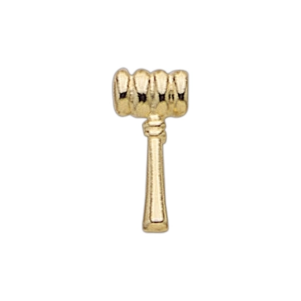 Gavel shape lapel pin with military clutch.... from ASI 68760 Marken Industries