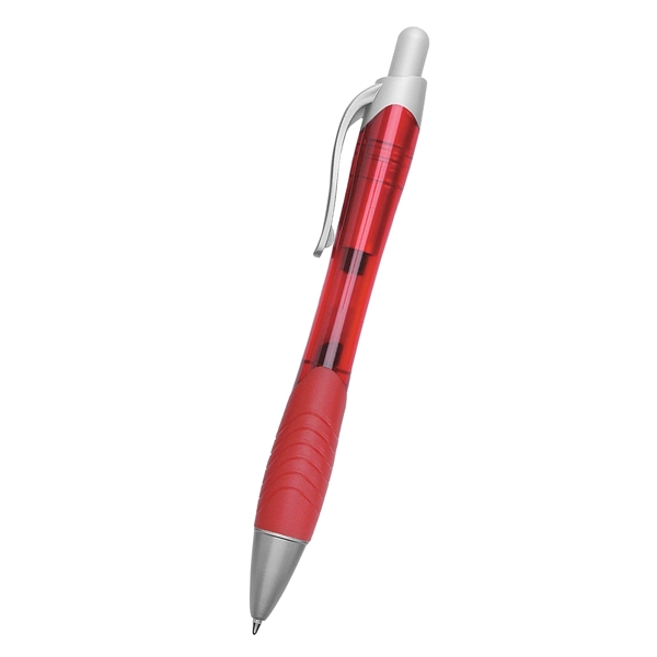 Ballpoint pen with contoured rubberized grip.... from ASI 61125 Hit Promotional Products / Hit®