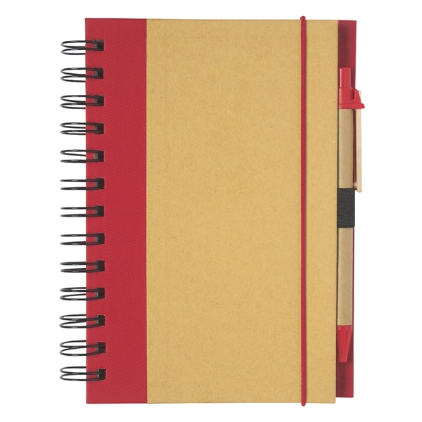 Spiral notebook and pen with elastic pen loop and elastic band... from ASI 61125 Hit Promotional Products / Hit®