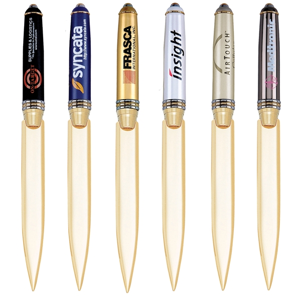 Brass letter opener with matte coated finish and polished gold accents.... from ASI 68190 Lungsal / Lungsal