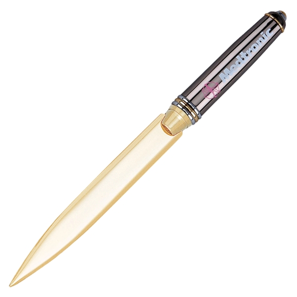 Brass letter opener with matte coated finish and polished gold accents.... from ASI 68190 Lungsal / Lungsal