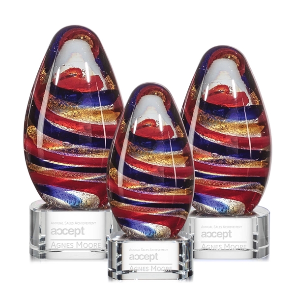 Hand blown work of art egg shape award with a complimenting... from ASI 84592 St Regis Group / St Regis