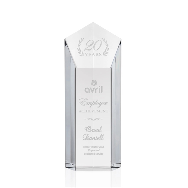 The Jolanda Award is a solid Optical Crystal pentagon tower with... from ASI 84592 St Regis Group / St Regis