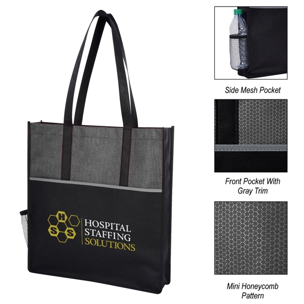 15" x 16" x 3" Promenade 80GSM non-woven polypropylene tote bag... from ASI 61125 Hit Promotional Products / Hit®