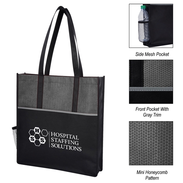 15" x 16" x 3" Promenade 80GSM non-woven polypropylene tote bag... from ASI 61125 Hit Promotional Products / Hit®
