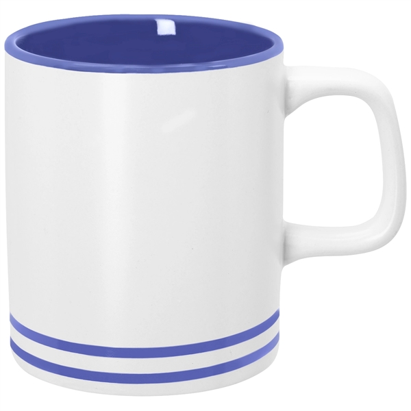 White ceramic mug with your choice of bright and bold accent... from ASI 61125 Hit Promotional Products / Hit®