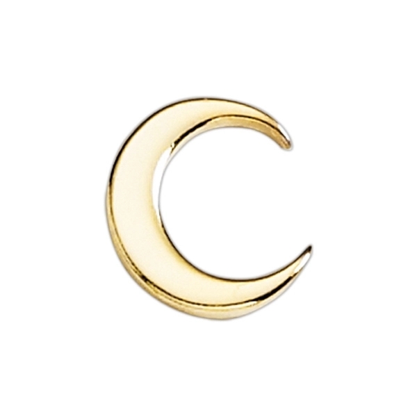 Moon shape lapel pin with military clutch.... from ASI 68760 Marken Industries / Marken