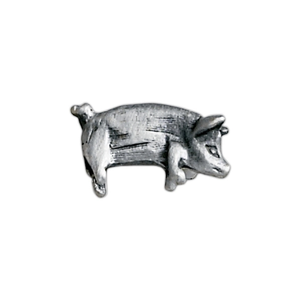 Pig shape lapel pin with military clutch.... from ASI 68760 Marken Industries / Marken