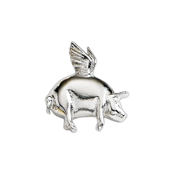 Pig shape lapel pin with military clutch.... from ASI 68760 Marken Industries / Marken