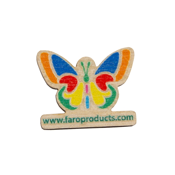 Lapel Pins made from sustainable wood, imprinted or engraved.... from ASI 53697 Faro Products