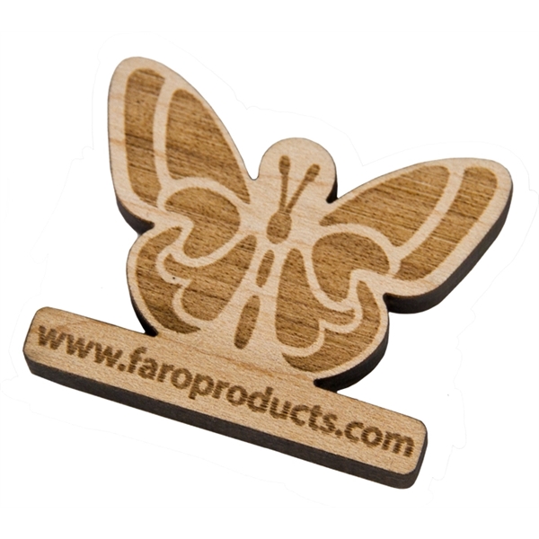 Custom magnets printed or engraved on a wooden base.... from ASI 53697 Faro Products