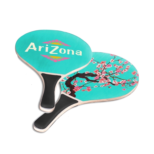 Beach paddle board game with two paddles and ball in mesh... from ASI 76730 Peerless Umbrella Co Inc