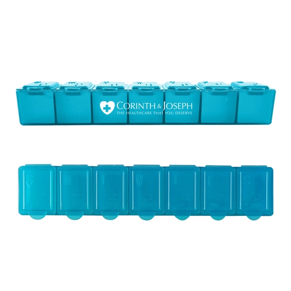 7 day pill container that's perfect for customers with medication they... from ASI 61125 Hit Promotional Products / Hit®