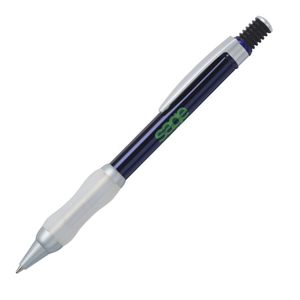 Click-action brass ballpoint pen with a accordion plunger, translucent enamel finish... from ASI 68190 Lungsal / Lungsal