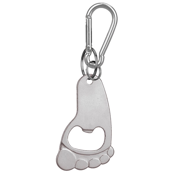 Foot deluxe aluminum can and bottle opener with split key ring... from ASI 74585 Nu Promo International / Nu Promo Line