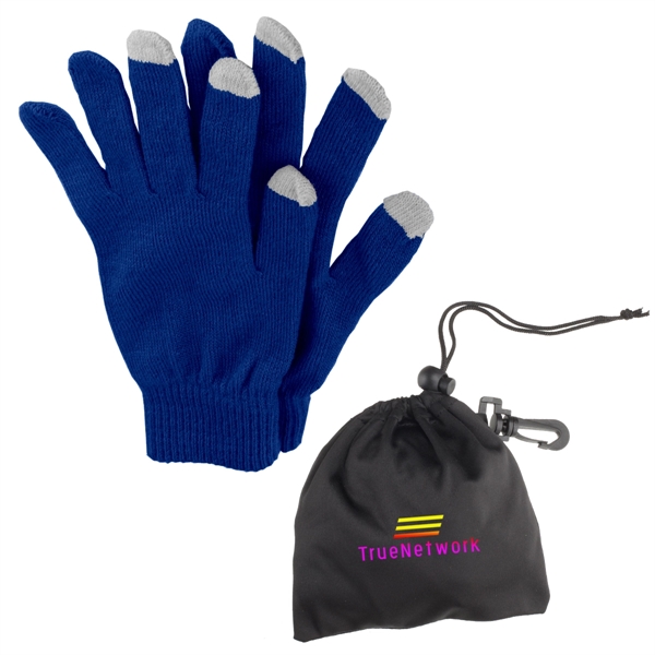 Touch screen gloves in pouch. Use your touch screen devices without... from ASI 61125 Hit Promotional Products / Hit®