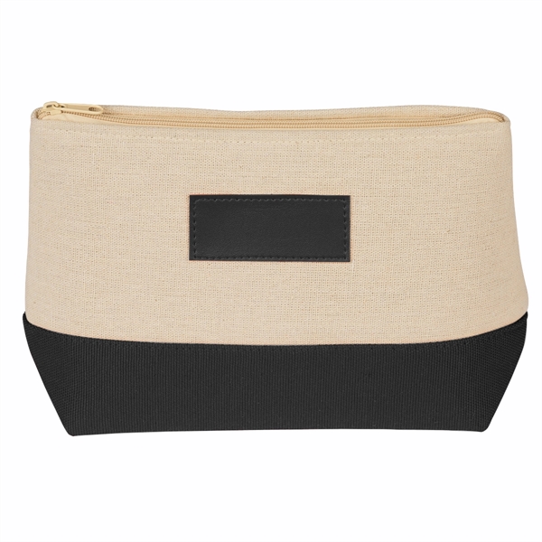 Cosmetic bag with zipper, made of Jute and Canvas materials.... from ASI 61125 Hit Promotional Products / Hit®