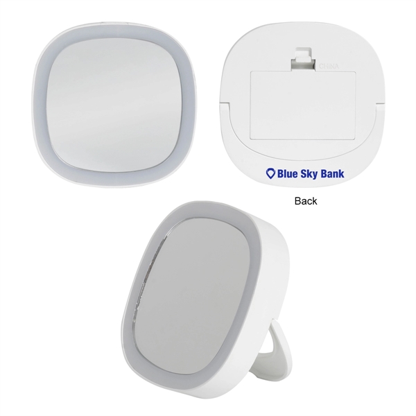 3 2/5" x 3" LED light up mirror and stand. AAA... from ASI 61125 Hit Promotional Products / Hit®