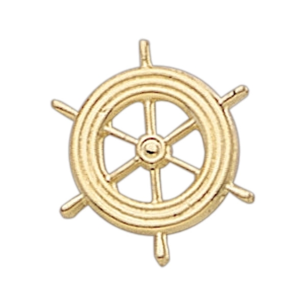 Ship wheel lapel pin with military clutch.... from ASI 68760 Marken Industries
