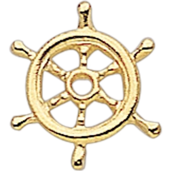Ship wheel lapel pin with military clutch.... from ASI 68760 Marken Industries