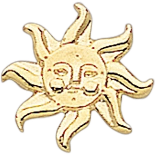 Sun with face lapel pin with military clutch.... from ASI 68760 Marken Industries