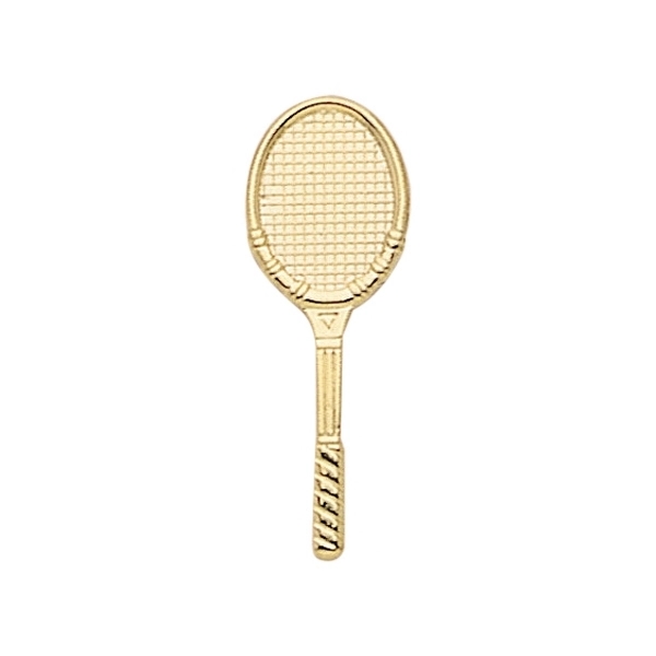Tennis racquet lapel pin with military clutch.... from ASI 68760 Marken Industries