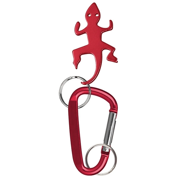 Lizard / Gecko deluxe aluminum can and bottle opener with split... from ASI 74585 Nu Promo International / Nu Promo Line