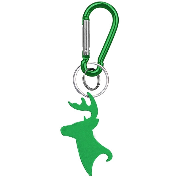 Deer / Buck head deluxe aluminum can and bottle opener with... from ASI 74585 Nu Promo International / Nu Promo Line