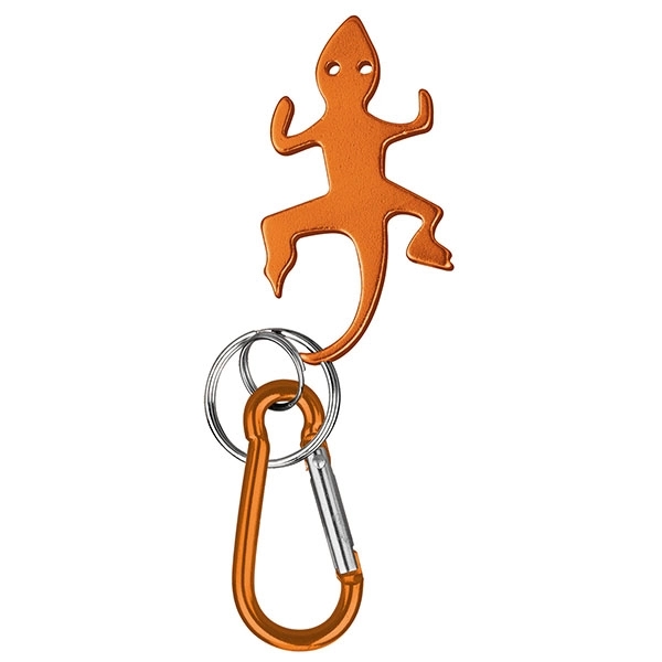 Lizard / Gecko deluxe aluminum can and bottle opener with split... from ASI 74585 Nu Promo International / Nu Promo Line