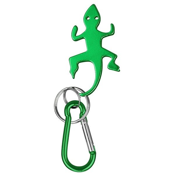Lizard / Gecko deluxe aluminum can and bottle opener with split... from ASI 74585 Nu Promo International / Nu Promo Line