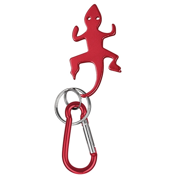 Lizard / Gecko deluxe aluminum can and bottle opener with split... from ASI 74585 Nu Promo International / Nu Promo Line