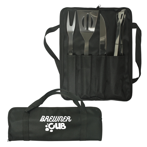 BBQ accessory gift Set. Organized neatly in a zip-up Nylon carrying... from ASI 93520 Ventura Inc