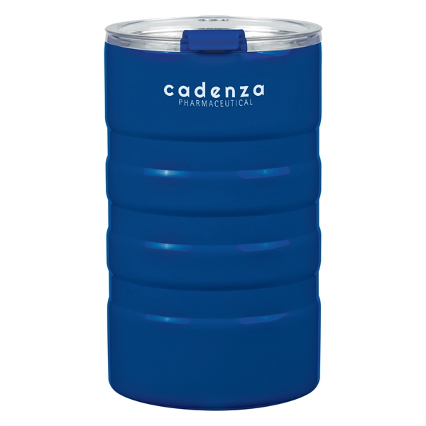 18 oz. double wall stainless steel tumbler featuring a spill-resistant flip-top... from ASI 61125 Hit Promotional Products