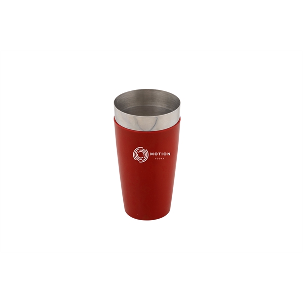 28 oz. stainless steel shaker cup with red vinyl coating.... from ASI 62677 iline PROMO (The Innovative Line)