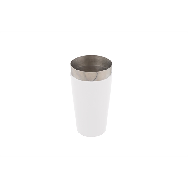 28 oz. stainless steel shaker cup with white vinyl coating.... from ASI 62677 iline PROMO (The Innovative Line)