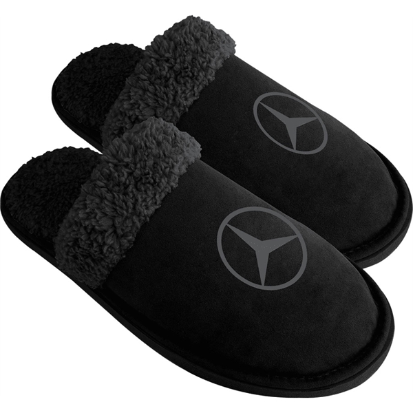 Faux suede with faux sherpa fur lining. 10mm EVA rubber sole... from ASI 73520 Neet Feet / Neet Feet