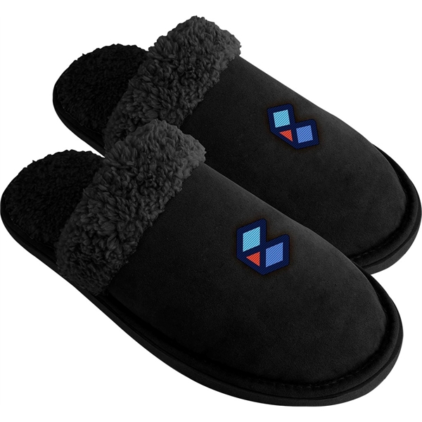 Faux suede with faux sherpa fur lining. 10mm EVA rubber sole... from ASI 73520 Neet Feet / Neet Feet