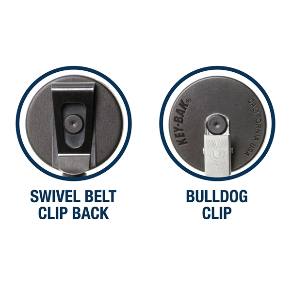 Heavy Duty Badge Reel comes with improve swivel belt clip.... from ASI 64635 KEY-BAK Promotional Products