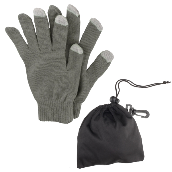 Touch screen gloves in pouch. Use your touch screen devices without... from ASI 61125 Hit Promotional Products / Hit®