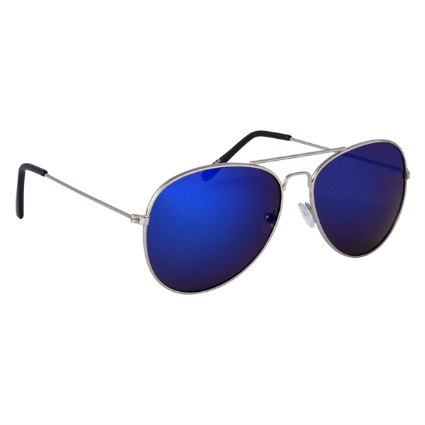Color Mirrored Aviator Sunglasses. UVA400 Lenses Provide 100% UVA And UVB... from ASI 61125 Hit Promotional Products / Hit®