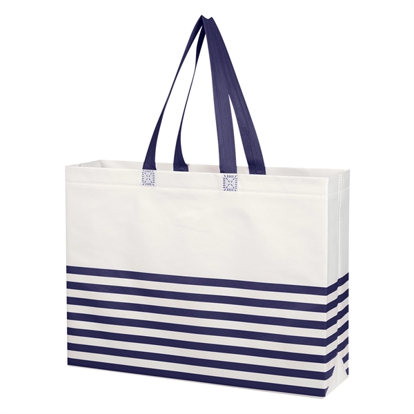 Nonwoven, coated, water resistant polypropylene tote bag with heat sealed seams... from ASI 61125 Hit Promotional Products / Hit®