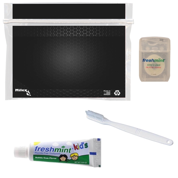 Kid's dental kit with a toothbrush, toothpaste, and floss.... from ASI 84514 Safety Made