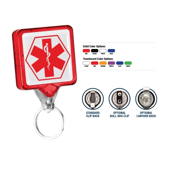 Split Ring is a badge retractor with standard ID strap.... from ASI 64635 KEY-BAK Promotional Products