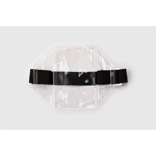 Arm Band I.D. Holder is available in clear with black elastic... from ASI 64635 KEY-BAK Promotional Products