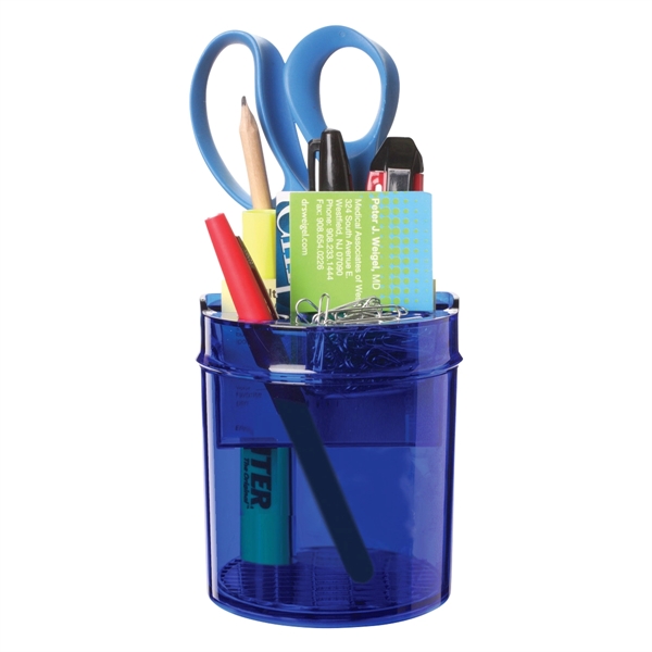 Desk organizer with pen slot and compartment... from ASI 61125 Hit Promotional Products / Hit®