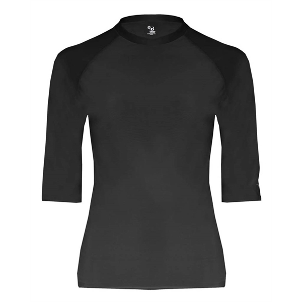 Half-sleeve compression crew neck T-shirt made of polyester/spandex with moisture management.... from ASI 84358 S&S Activewear
